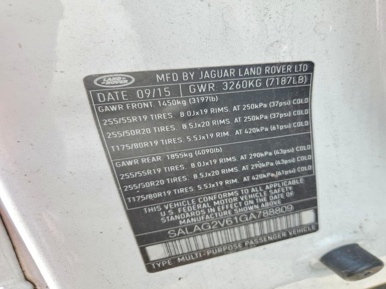2016 LAND ROVER LR4