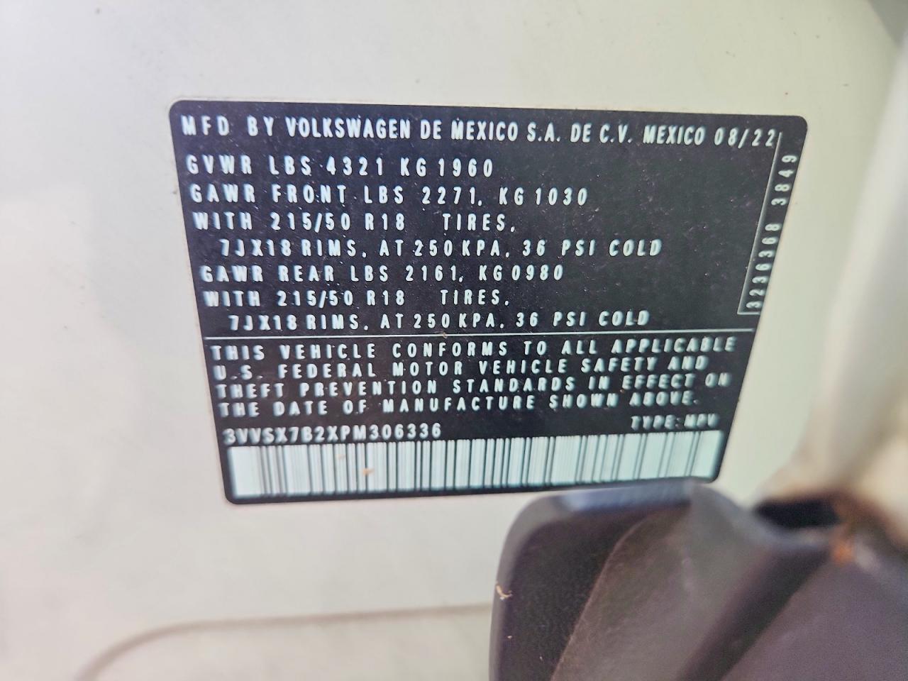 2023 VOLKSWAGEN TAOS SE