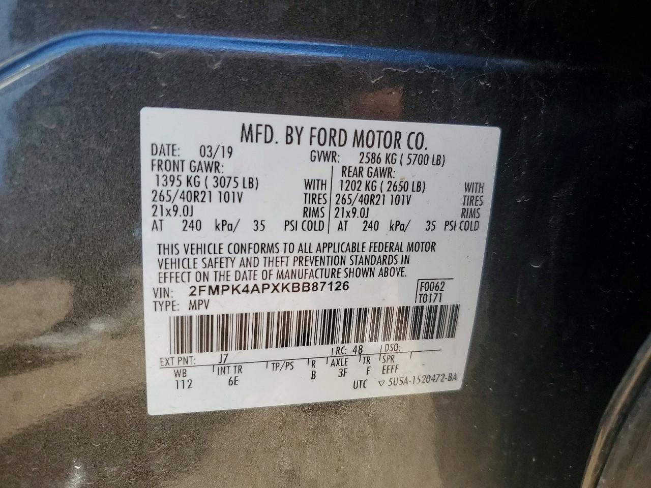 2019 FORD EDGE