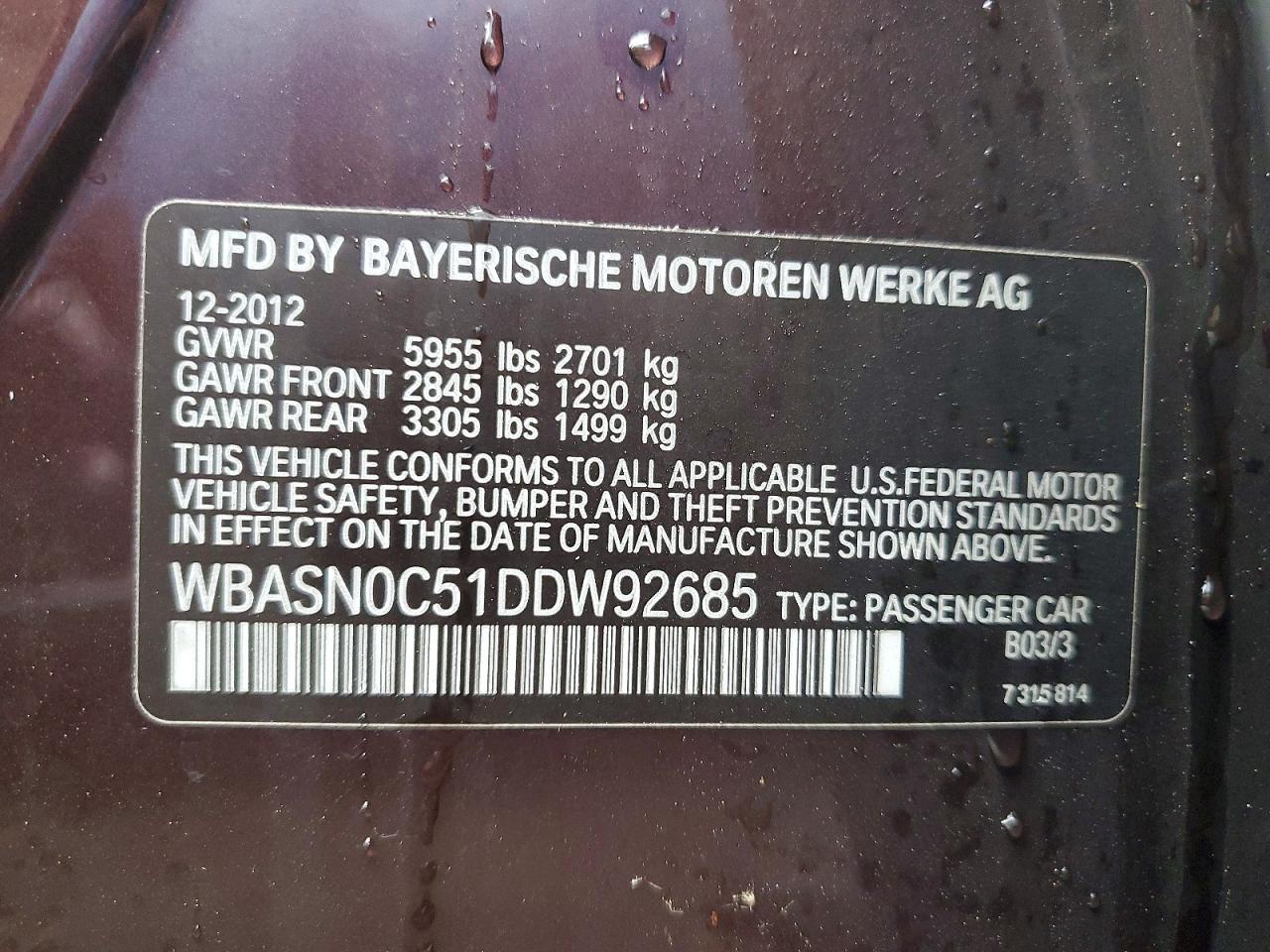 2013 BMW 5 SERIES