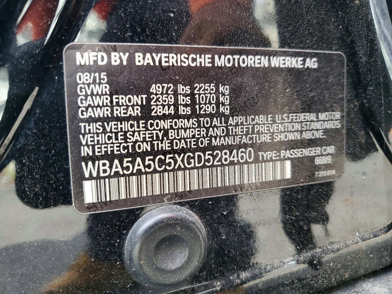 2016 BMW 5 SERIES