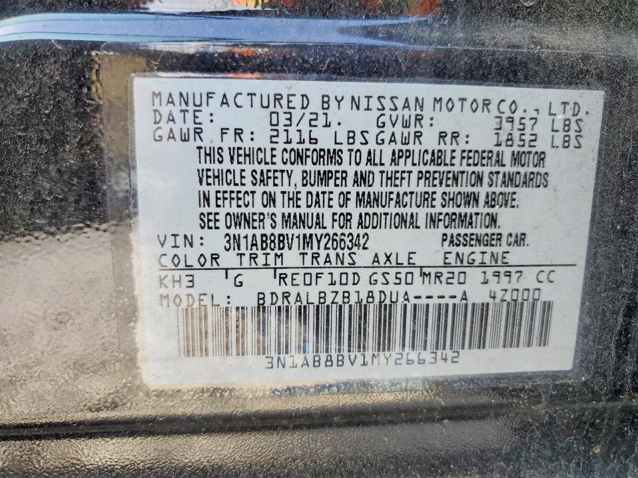 2021 NISSAN SENTRA