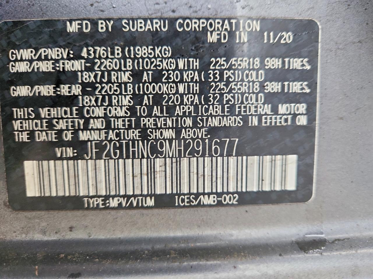 2021 SUBARU CROSSTREK