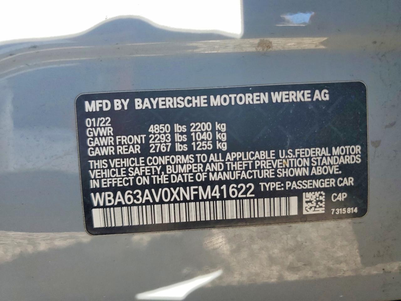2022 BMW 4 SERIES