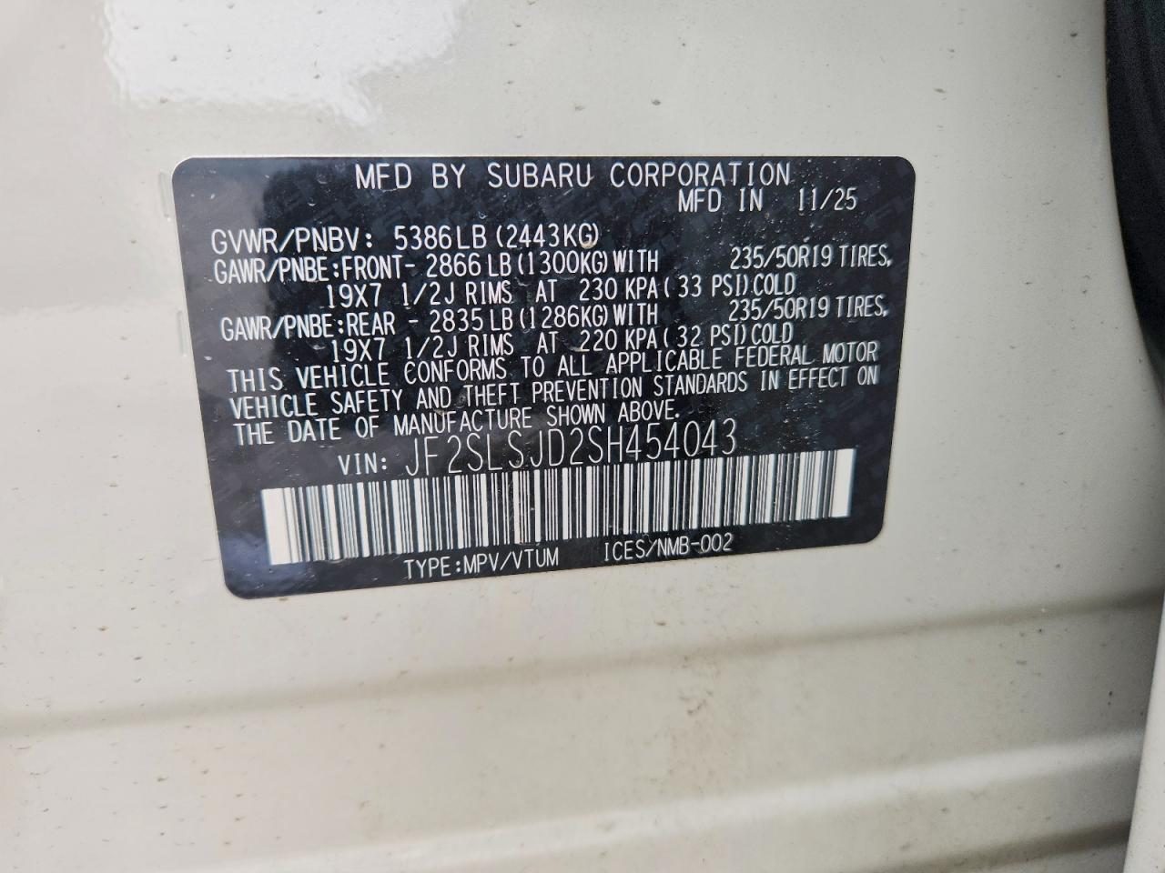 2025 SUBARU FORESTER