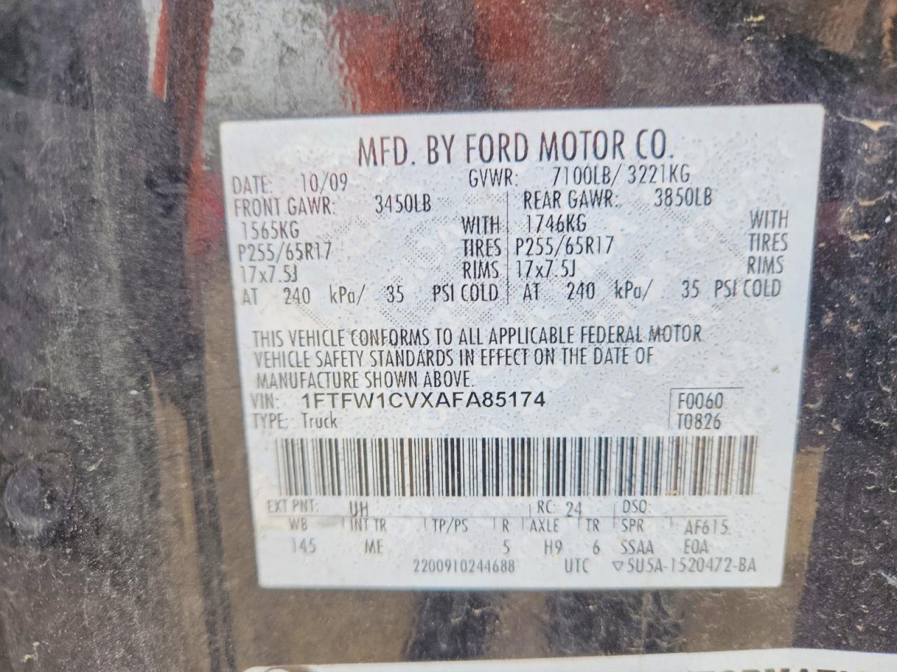 2010 FORD F150