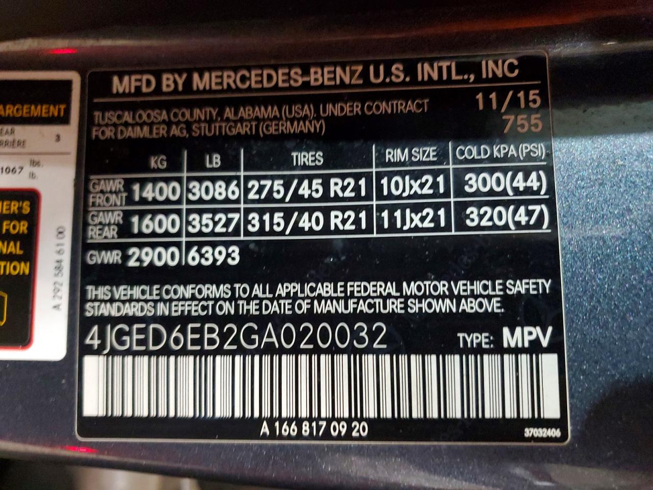 2016 MERCEDES-BENZ GLE-CLASS