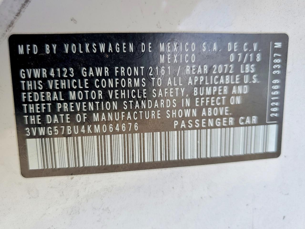 2019 VOLKSWAGEN JETTA