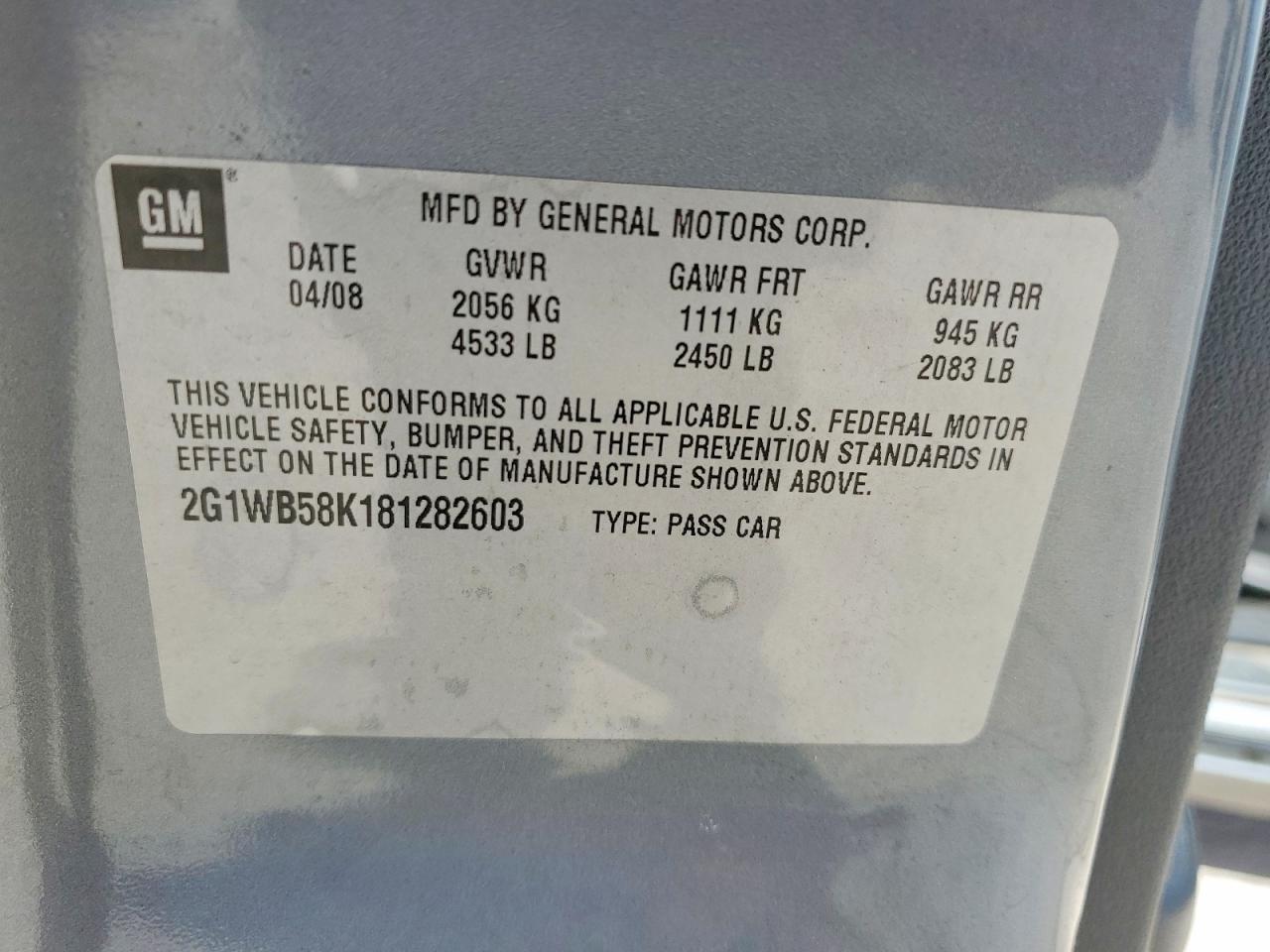 2008 CHEVROLET IMPALA
