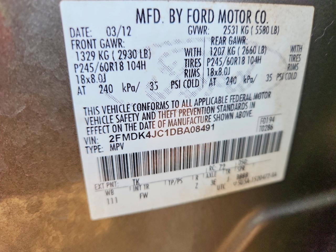 2013 FORD EDGE