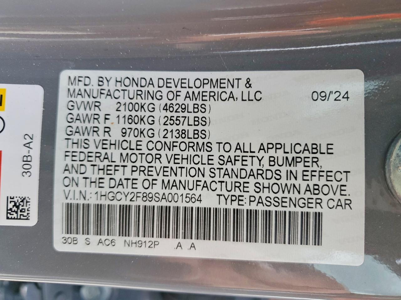 2025 HONDA ACCORD