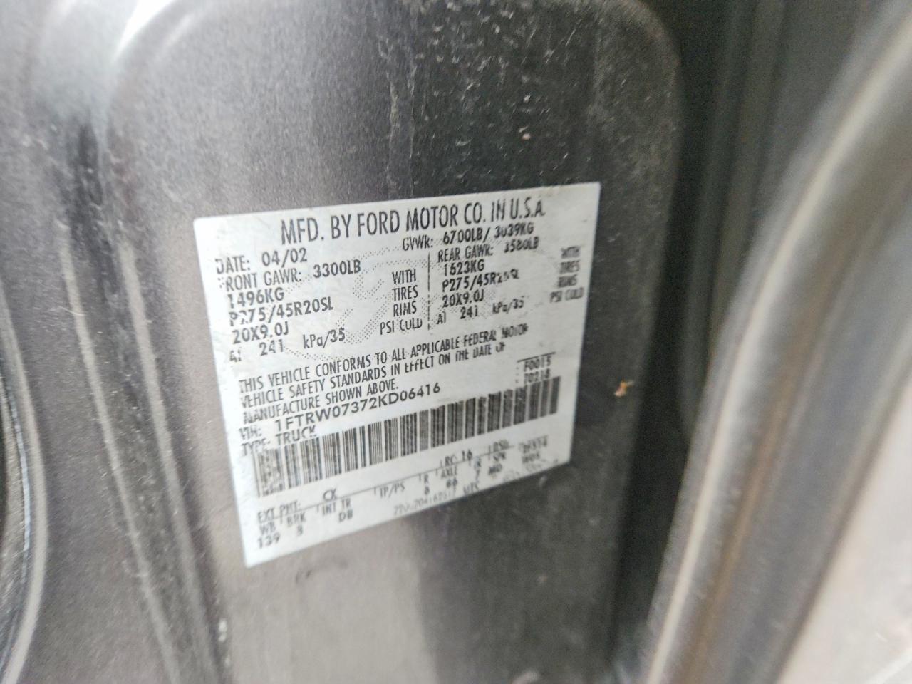 2002 FORD F150