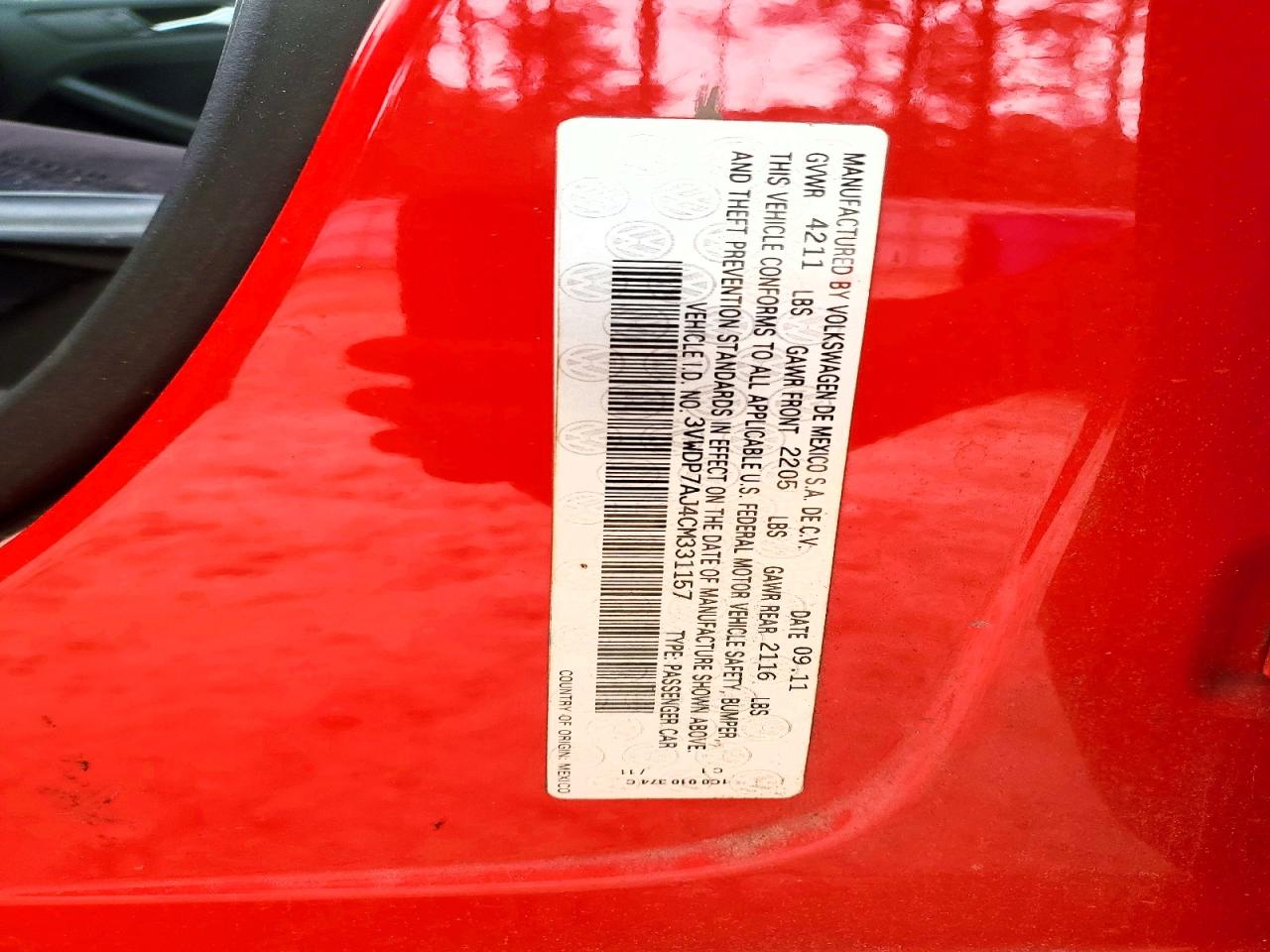 2012 VOLKSWAGEN JETTA
