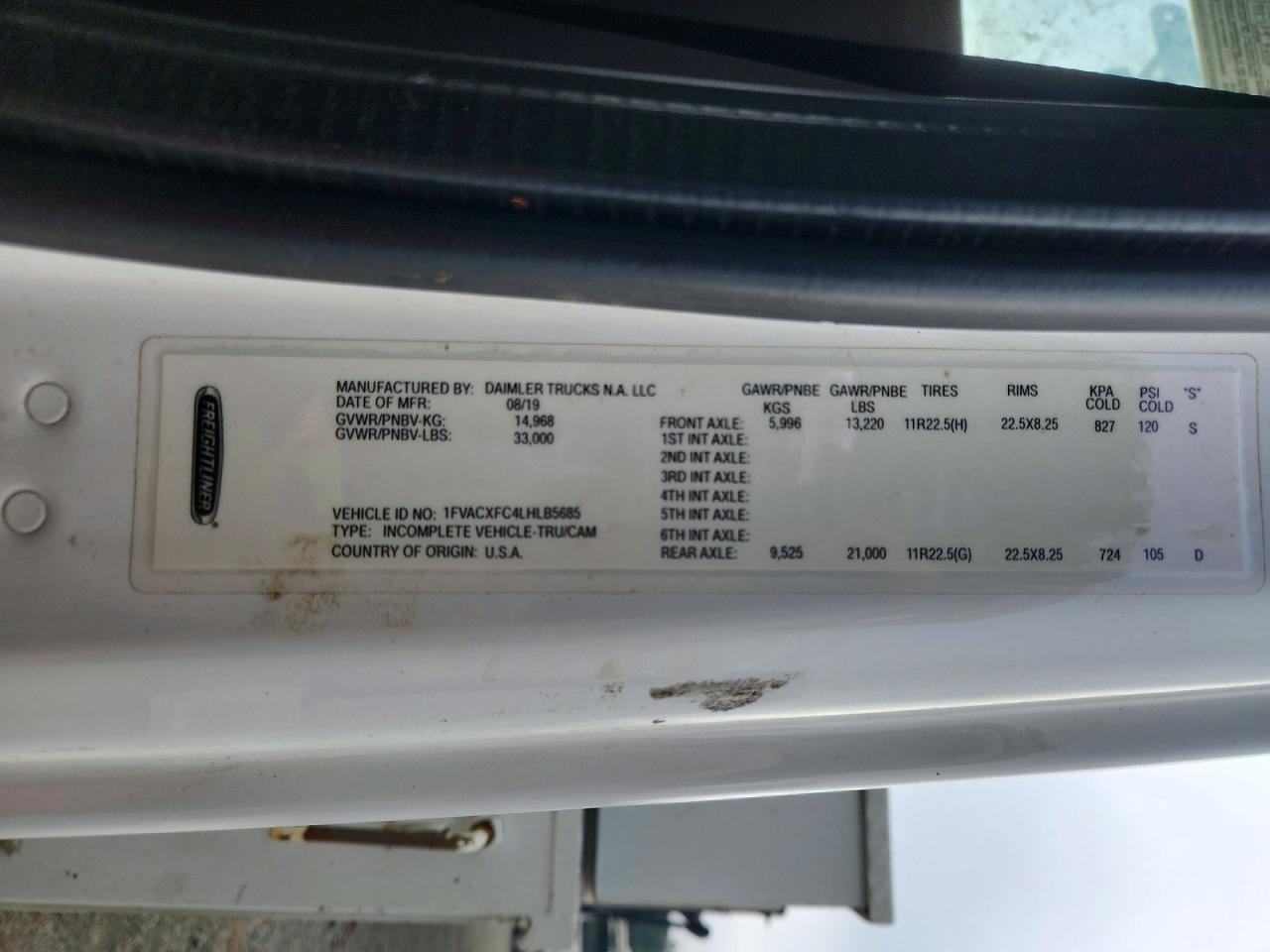 2020 FREIGHTLINER ALL OTHER