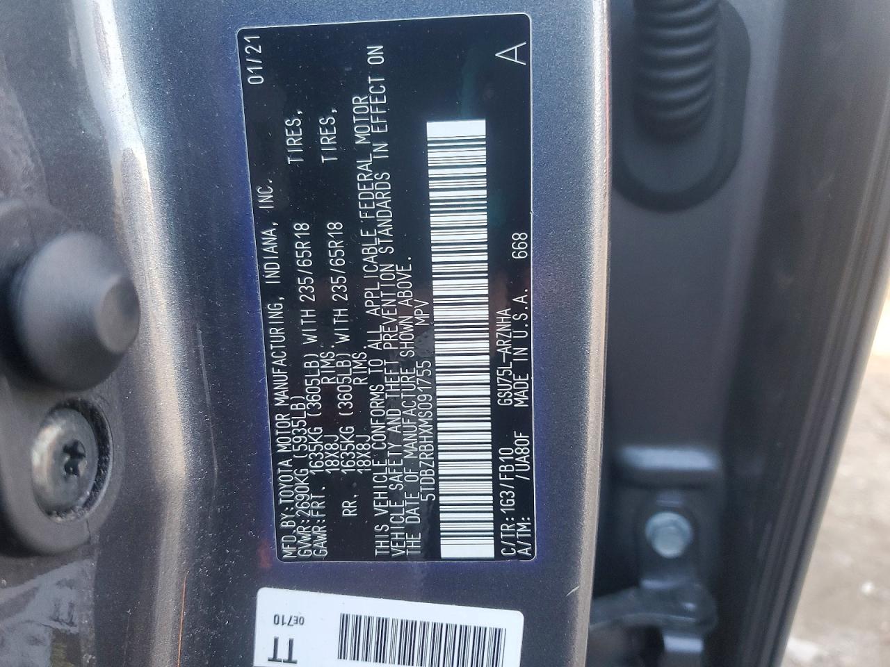 2021 TOYOTA HIGHLANDER