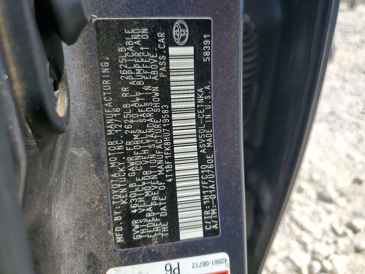 2017 TOYOTA CAMRY