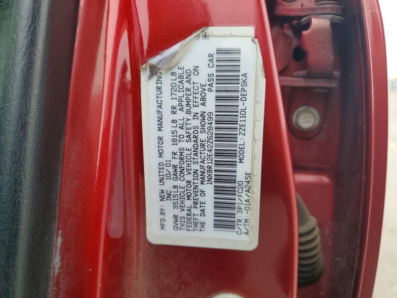 2002 TOYOTA COROLLA