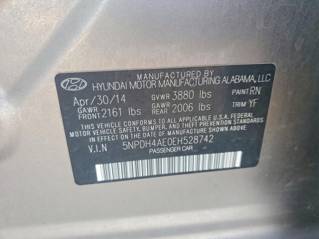 2014 HYUNDAI ELANTRA