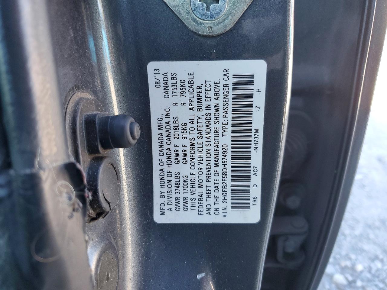 2013 HONDA CIVIC