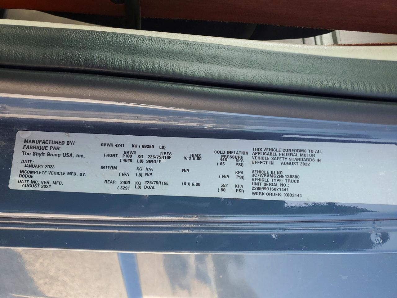 2022 RAM PROMASTER