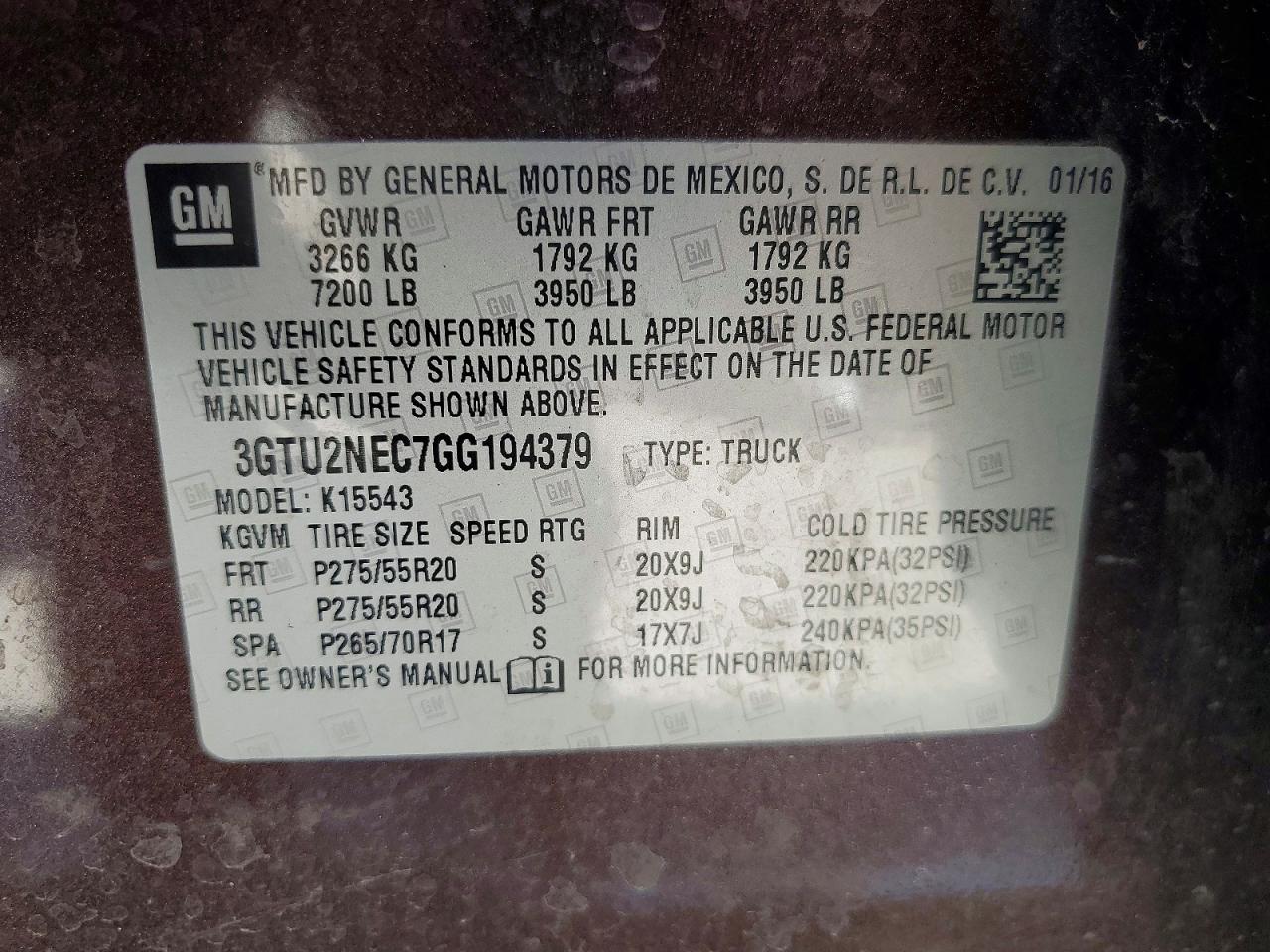 2016 GMC SIERRA