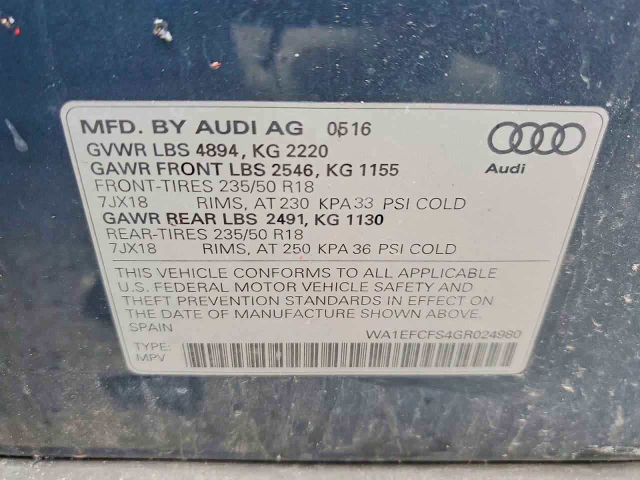 2016 AUDI Q3