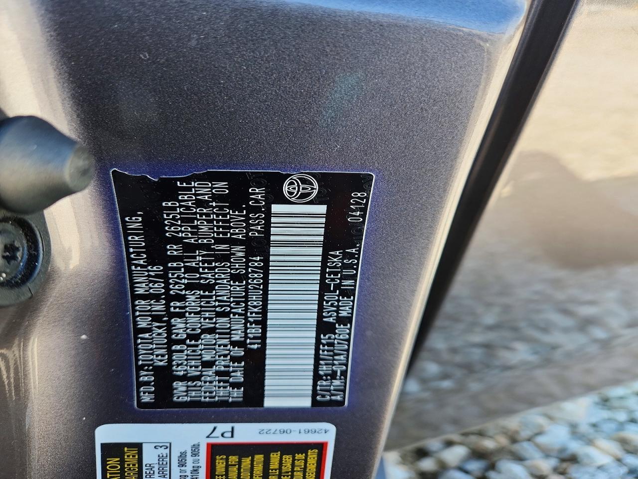 2017 TOYOTA CAMRY