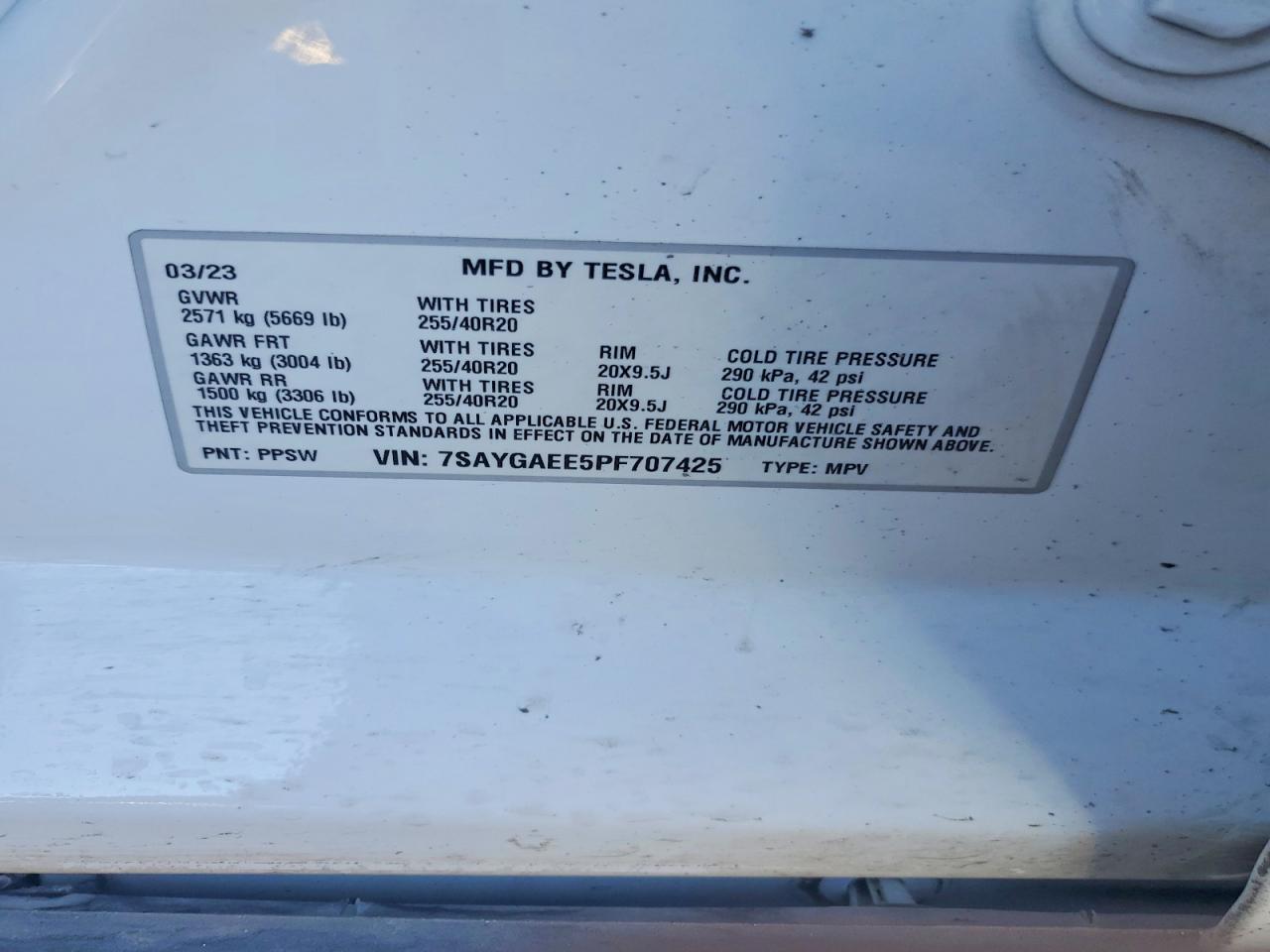 2023 TESLA MODEL Y