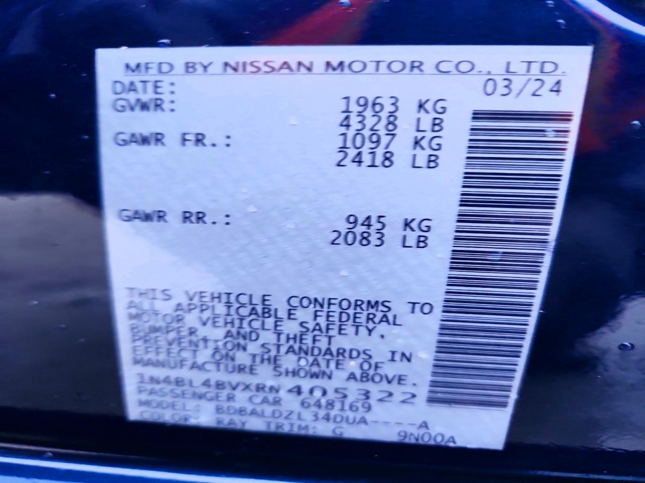 2024 NISSAN ALTIMA