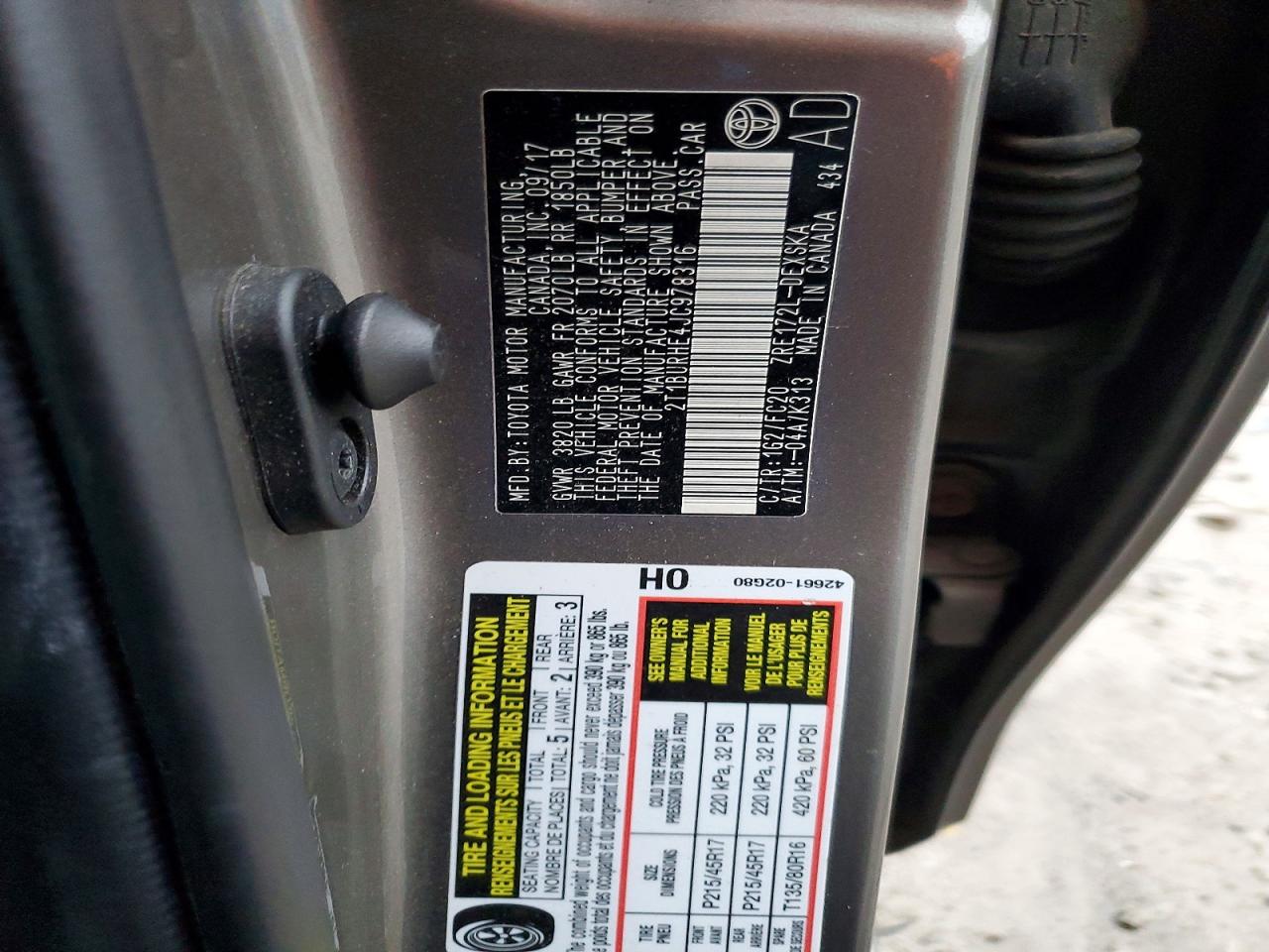 2018 TOYOTA COROLLA