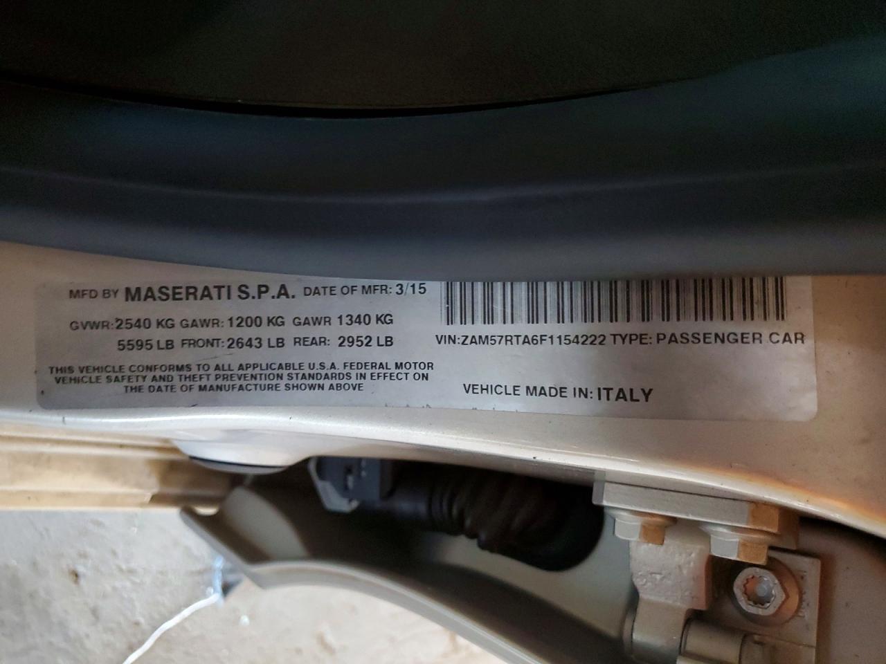 2015 MASERATI ALL OTHER