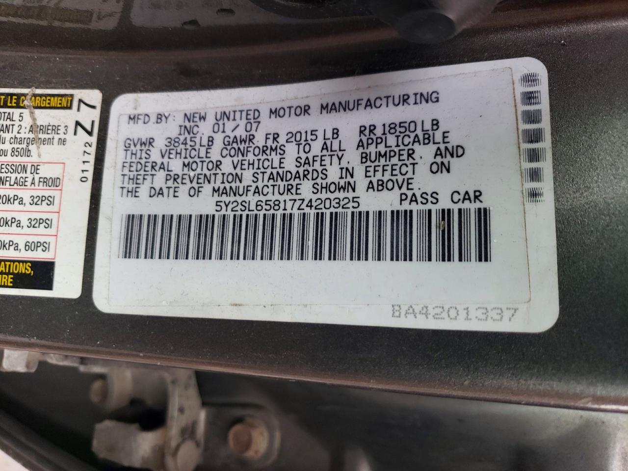 2007 PONTIAC VIBE