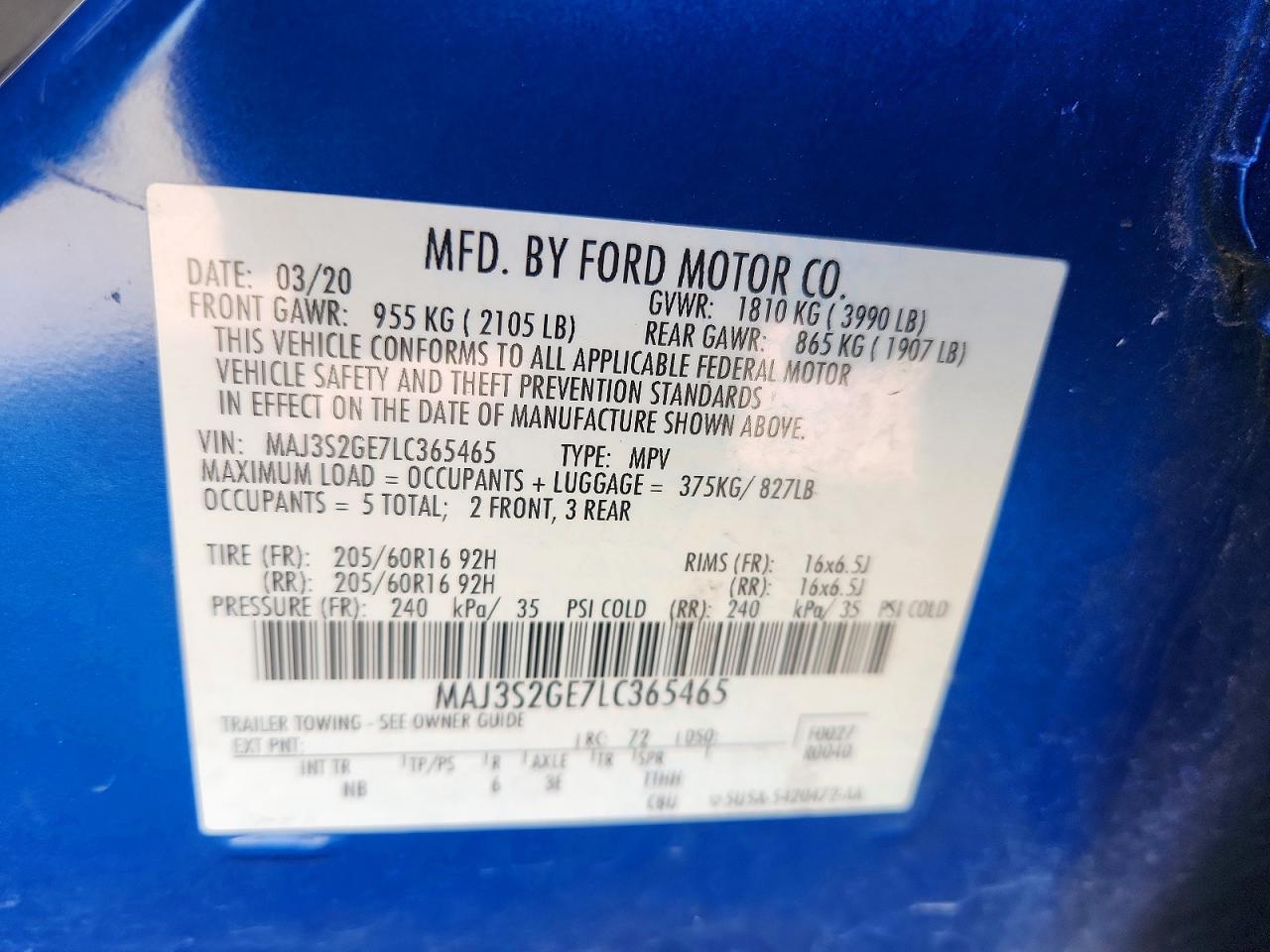 2020 FORD ECOSPORT