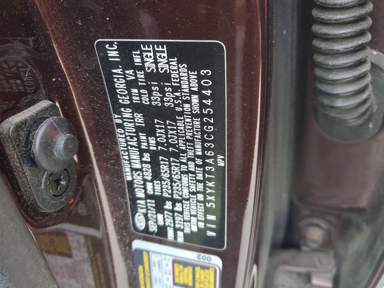 2012 KIA SORENTO