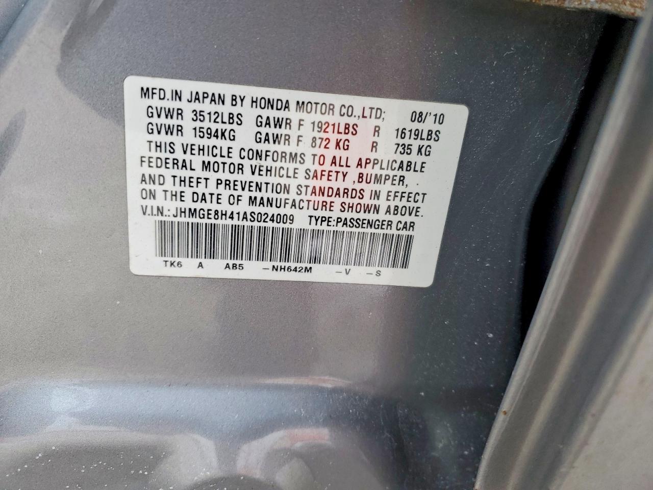 2010 HONDA FIT