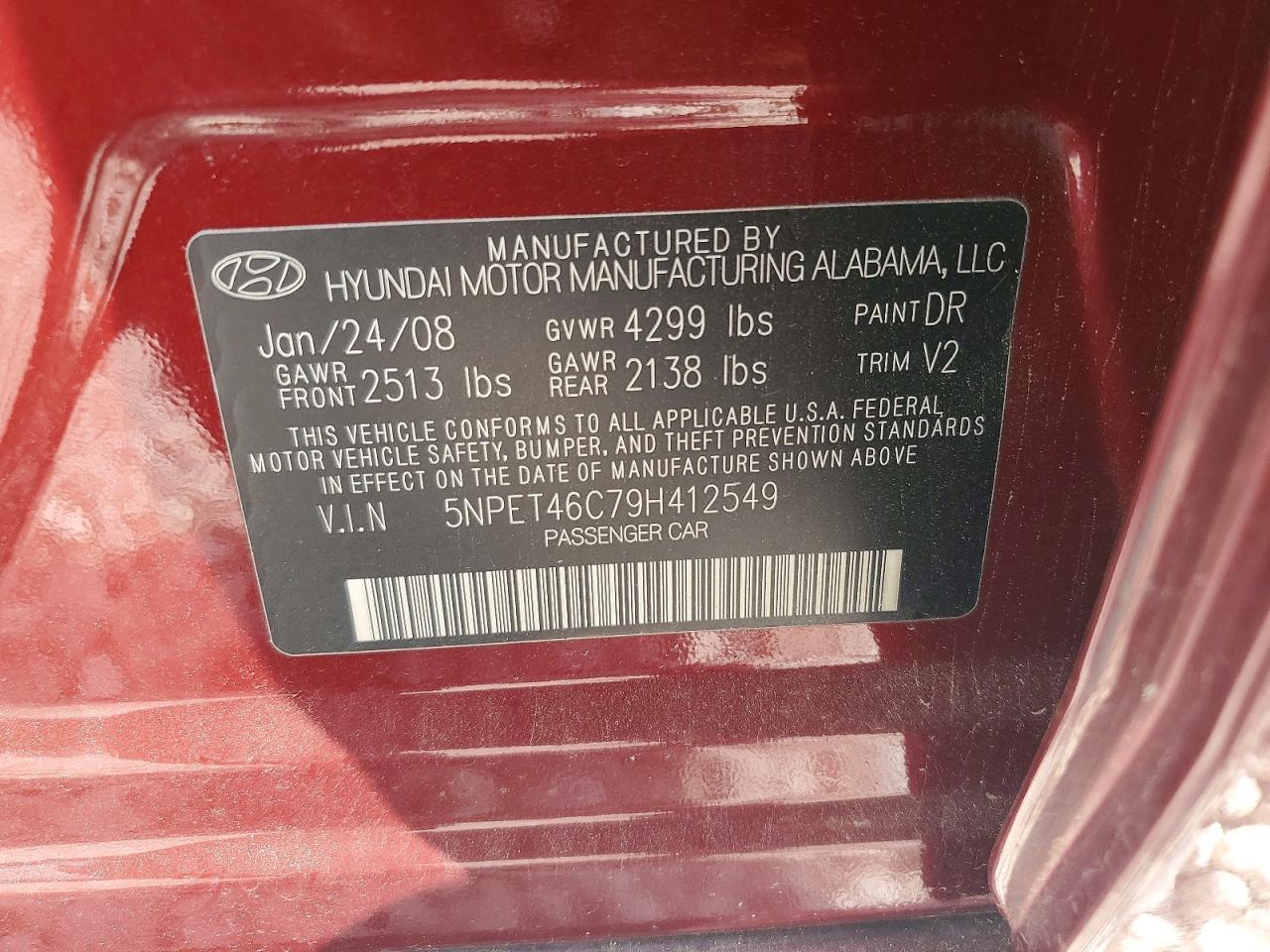2009 HYUNDAI SONATA