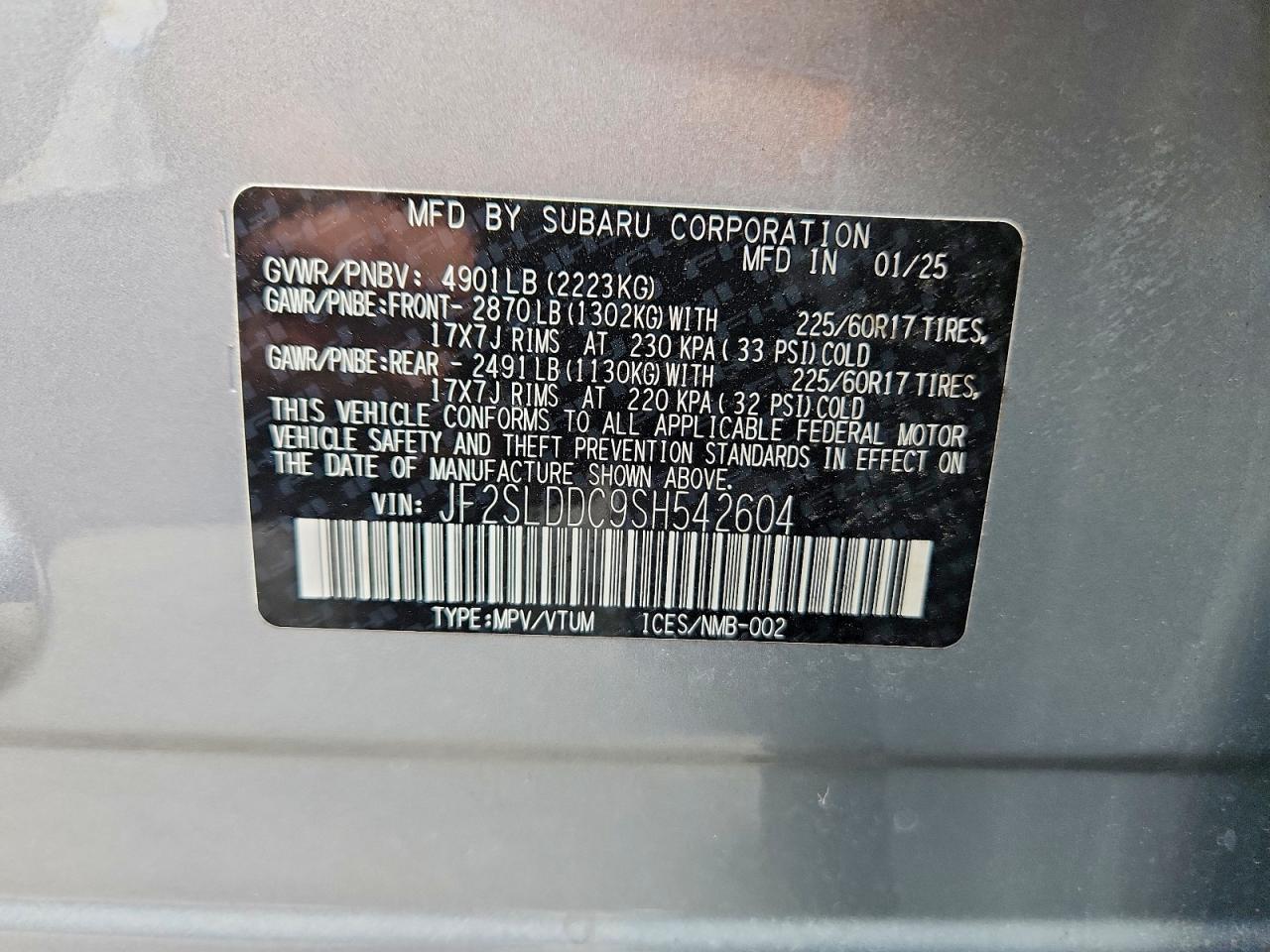 2025 SUBARU FORESTER