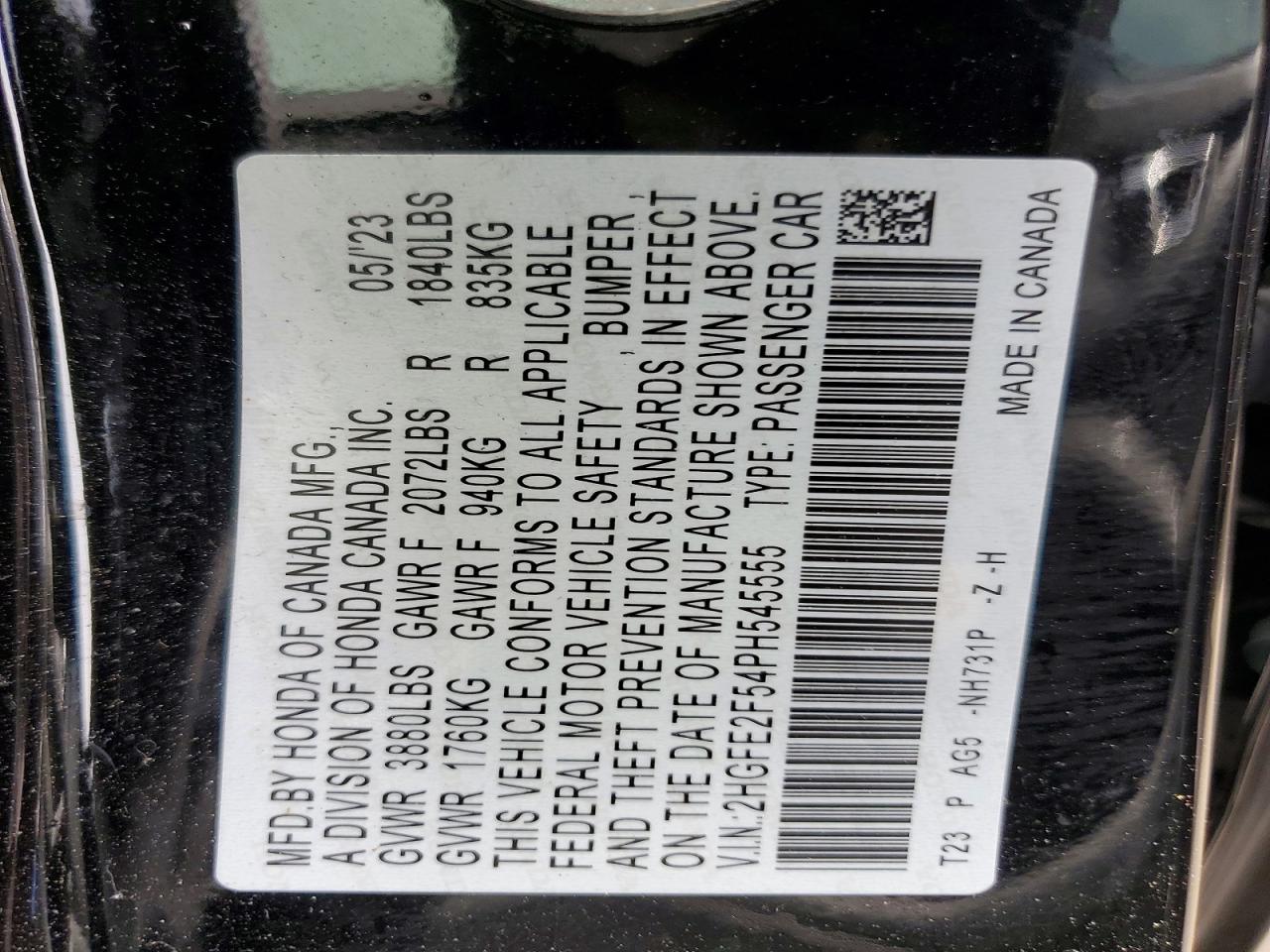 2023 HONDA CIVIC