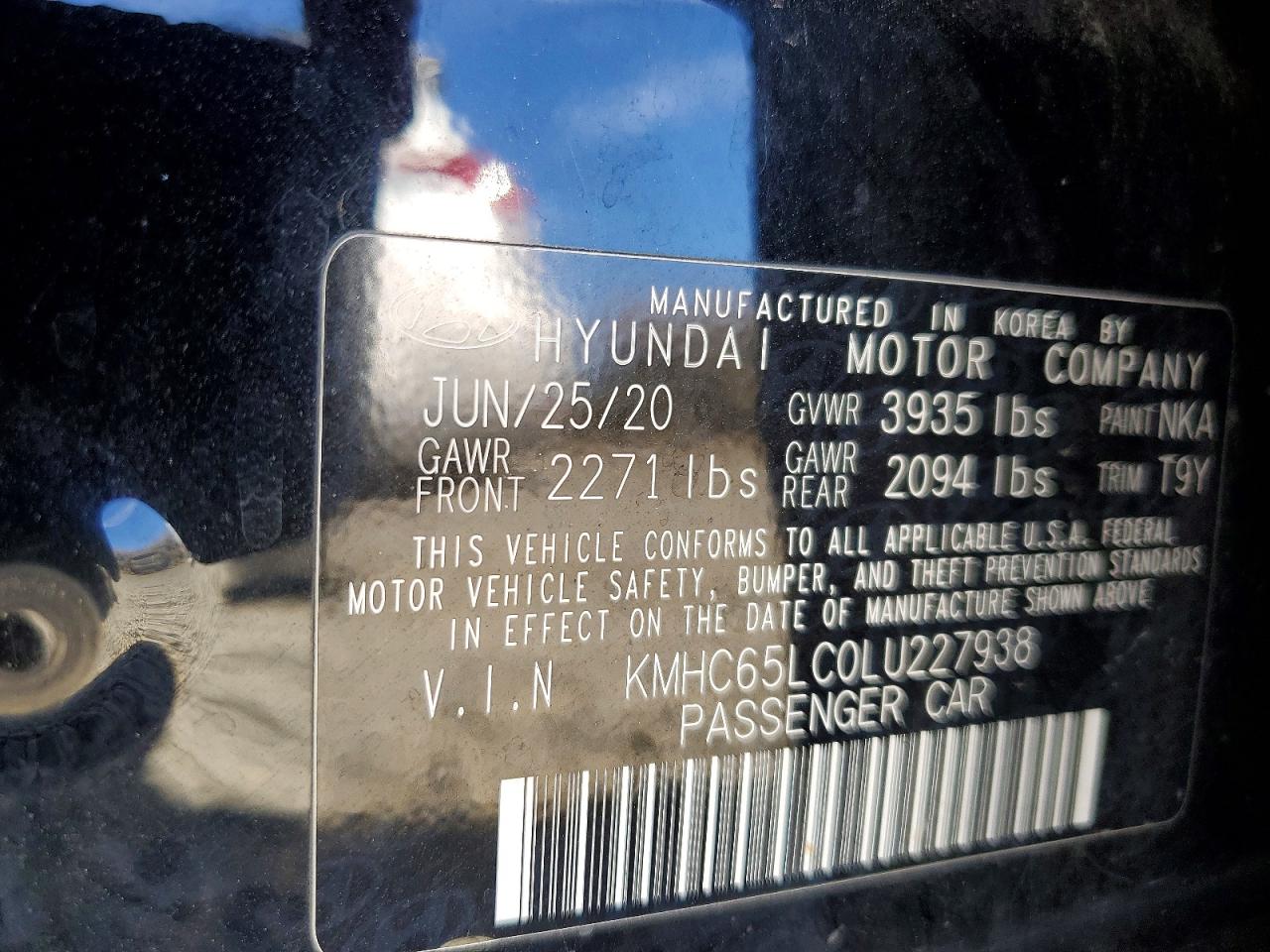 2020 HYUNDAI IONIQ