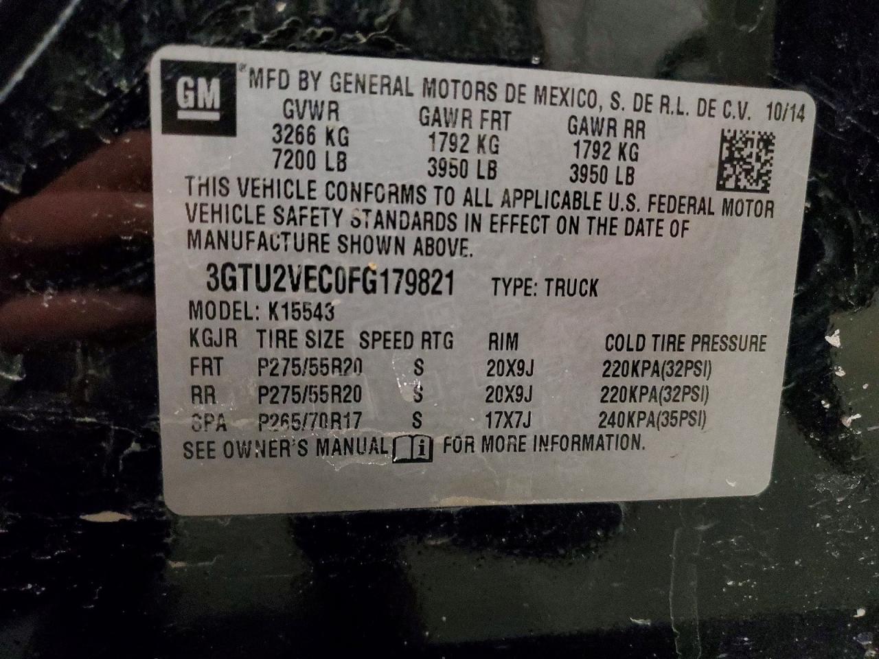 2015 GMC SIERRA