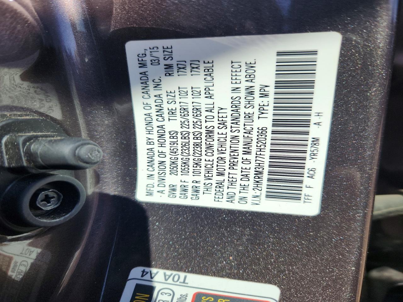 2015 HONDA CRV
