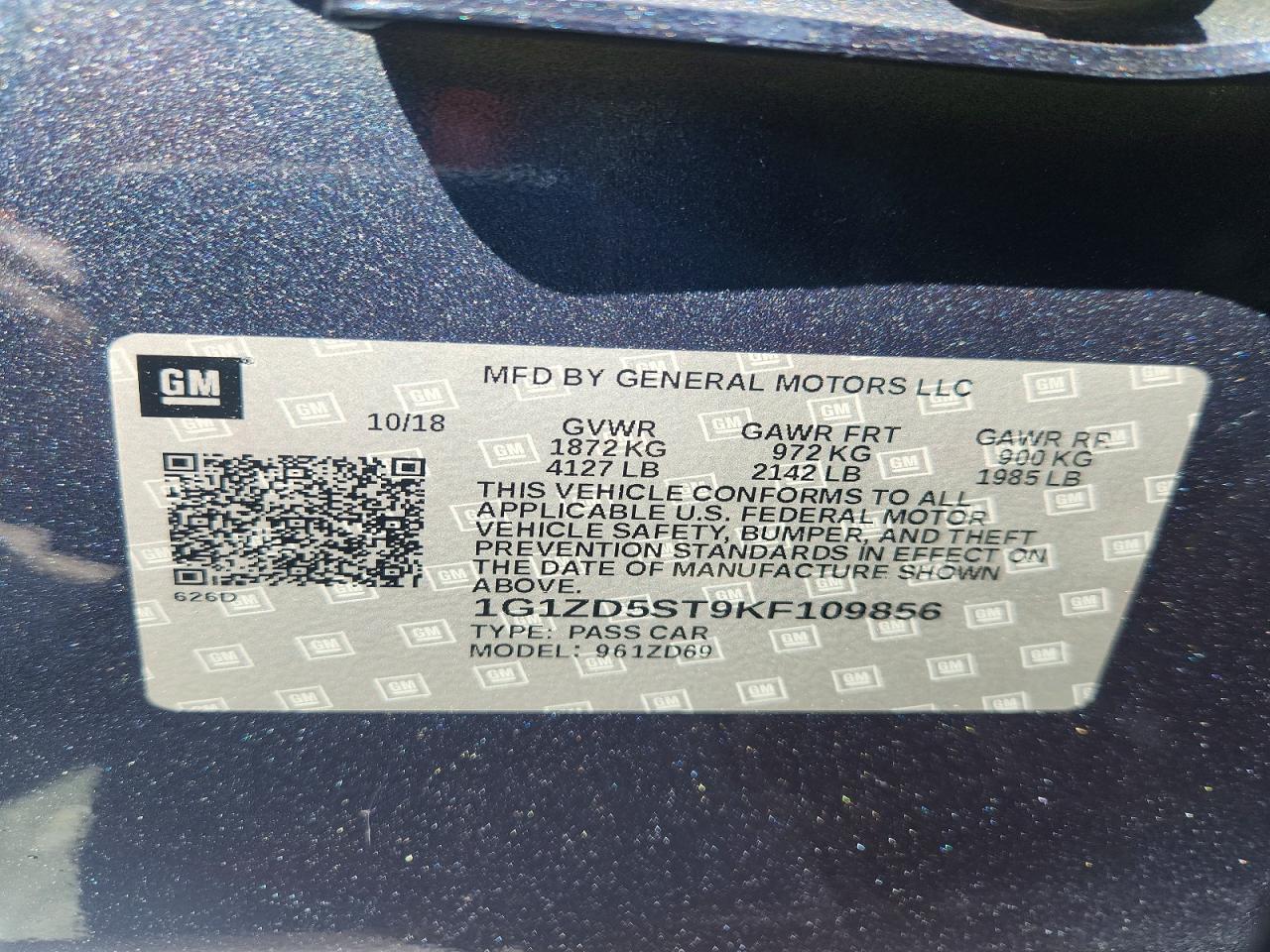 2019 CHEVROLET MALIBU