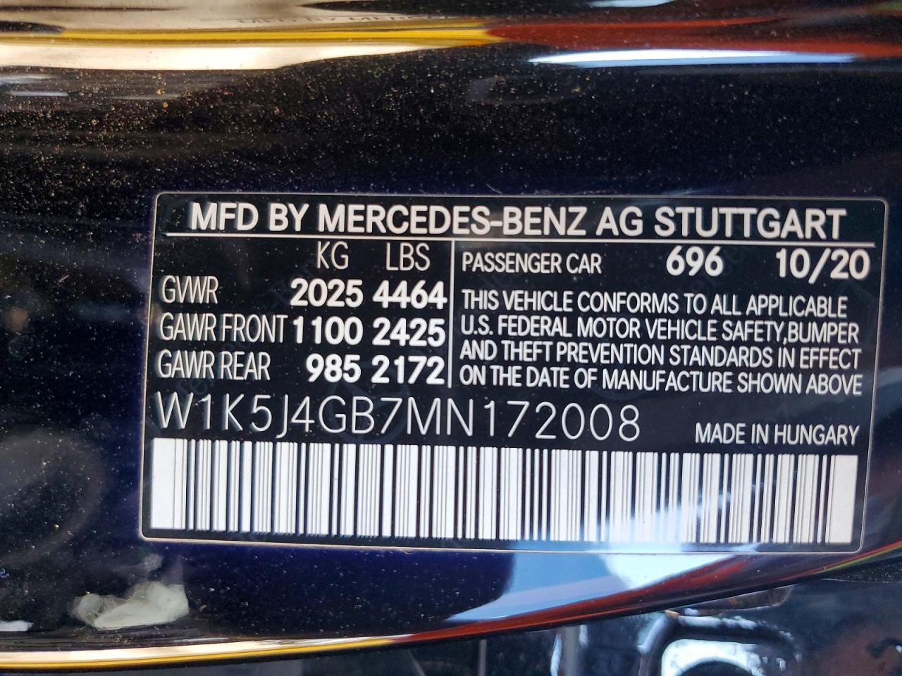 2021 MERCEDES-BENZ CLA-CLASS