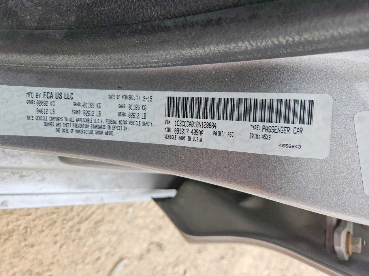 2016 CHRYSLER 200