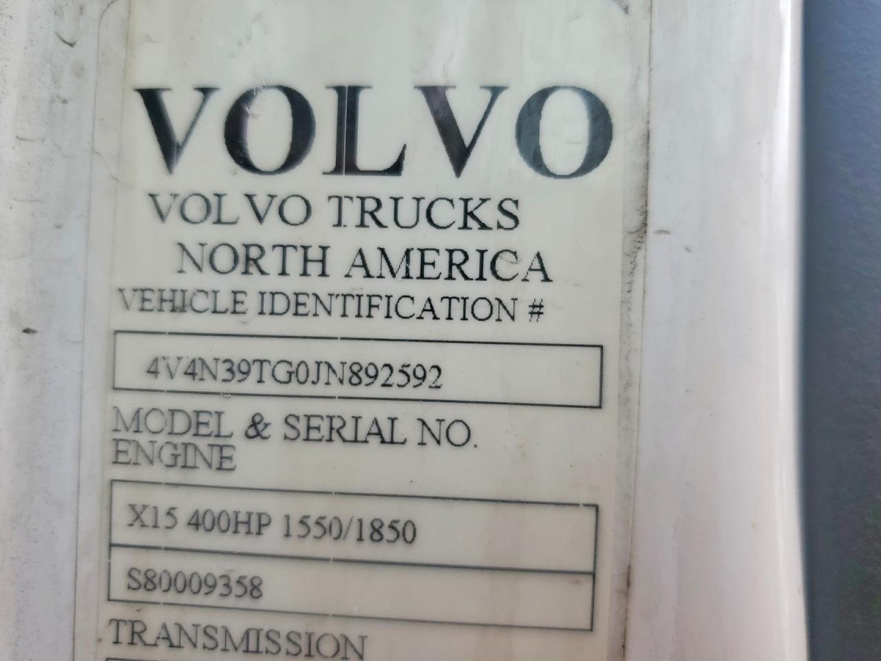 2018 VOLVO VN