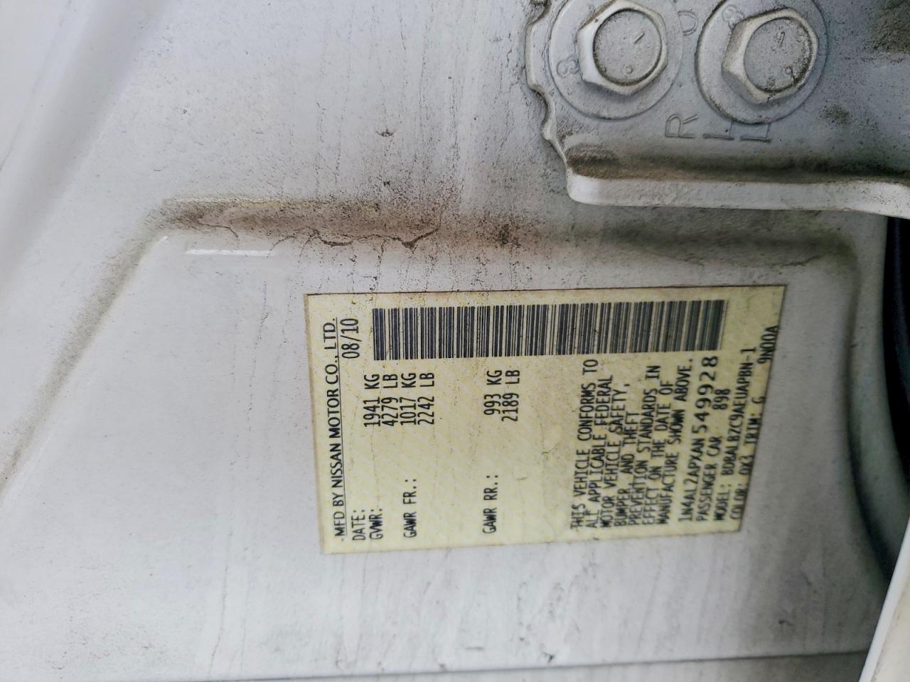 2010 NISS ALTIMA 2.0
