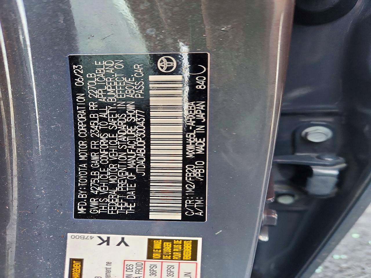 2023 TOYOTA PRIUS
