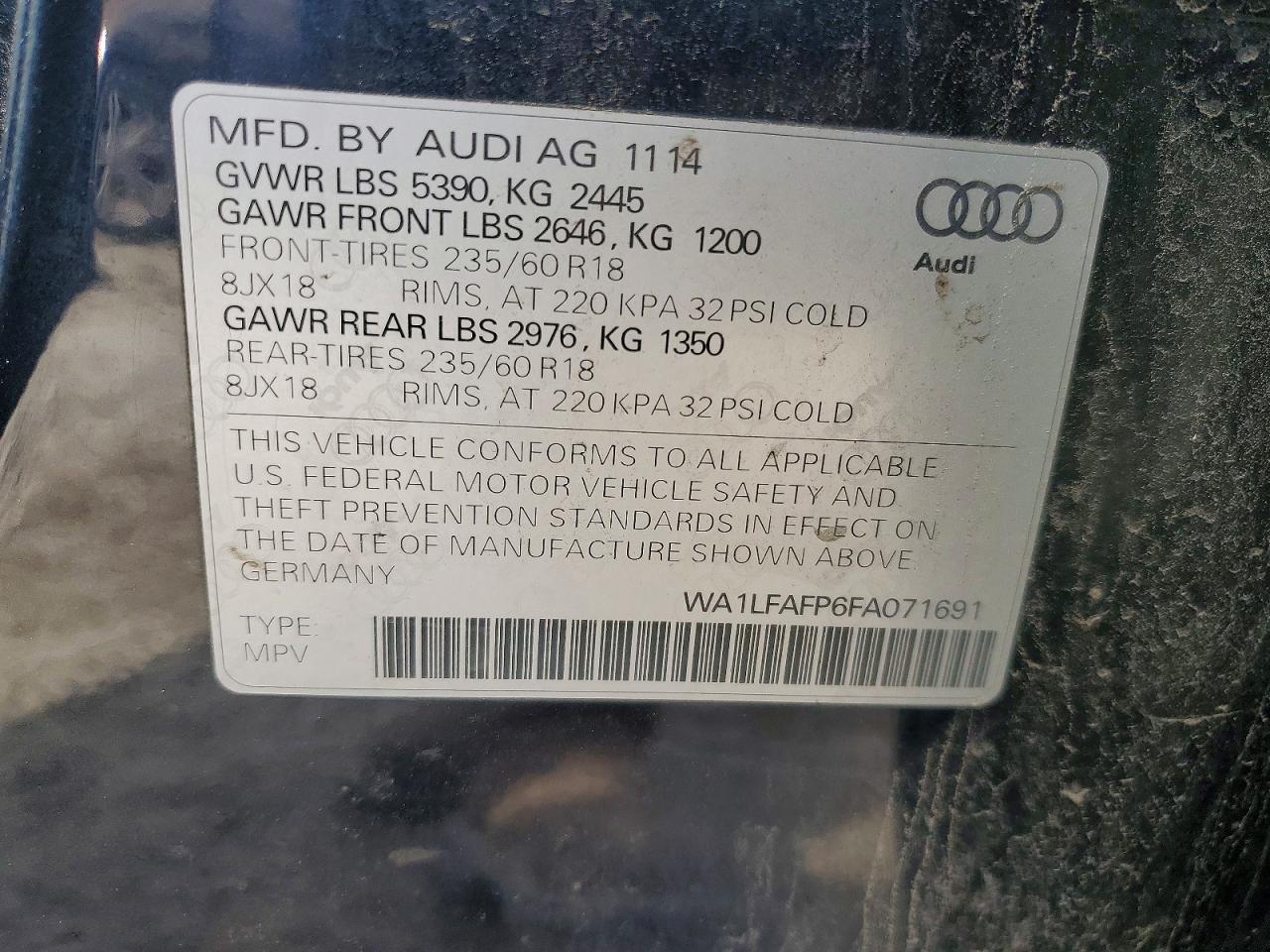 2015 AUDI Q5
