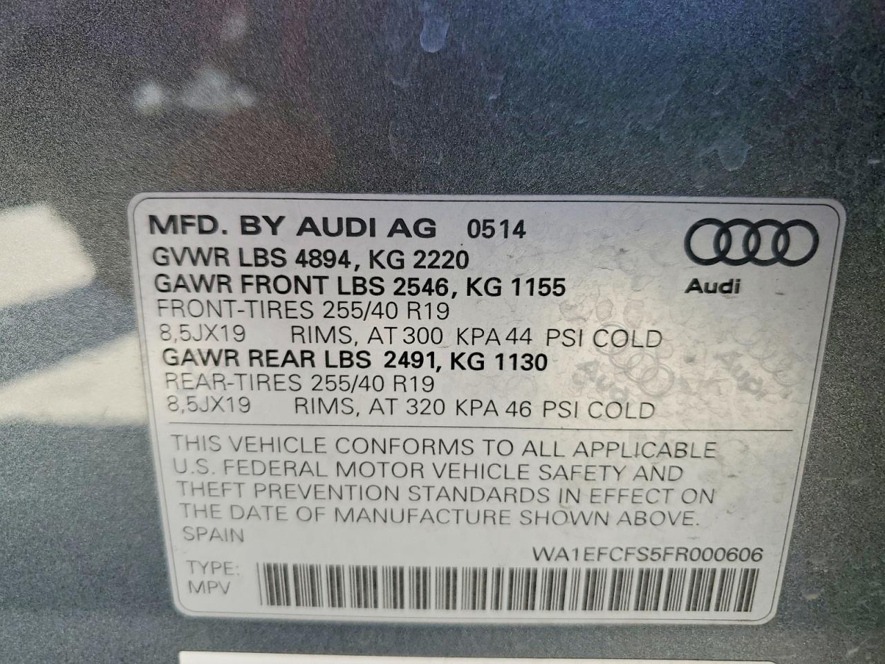 2015 AUDI Q3