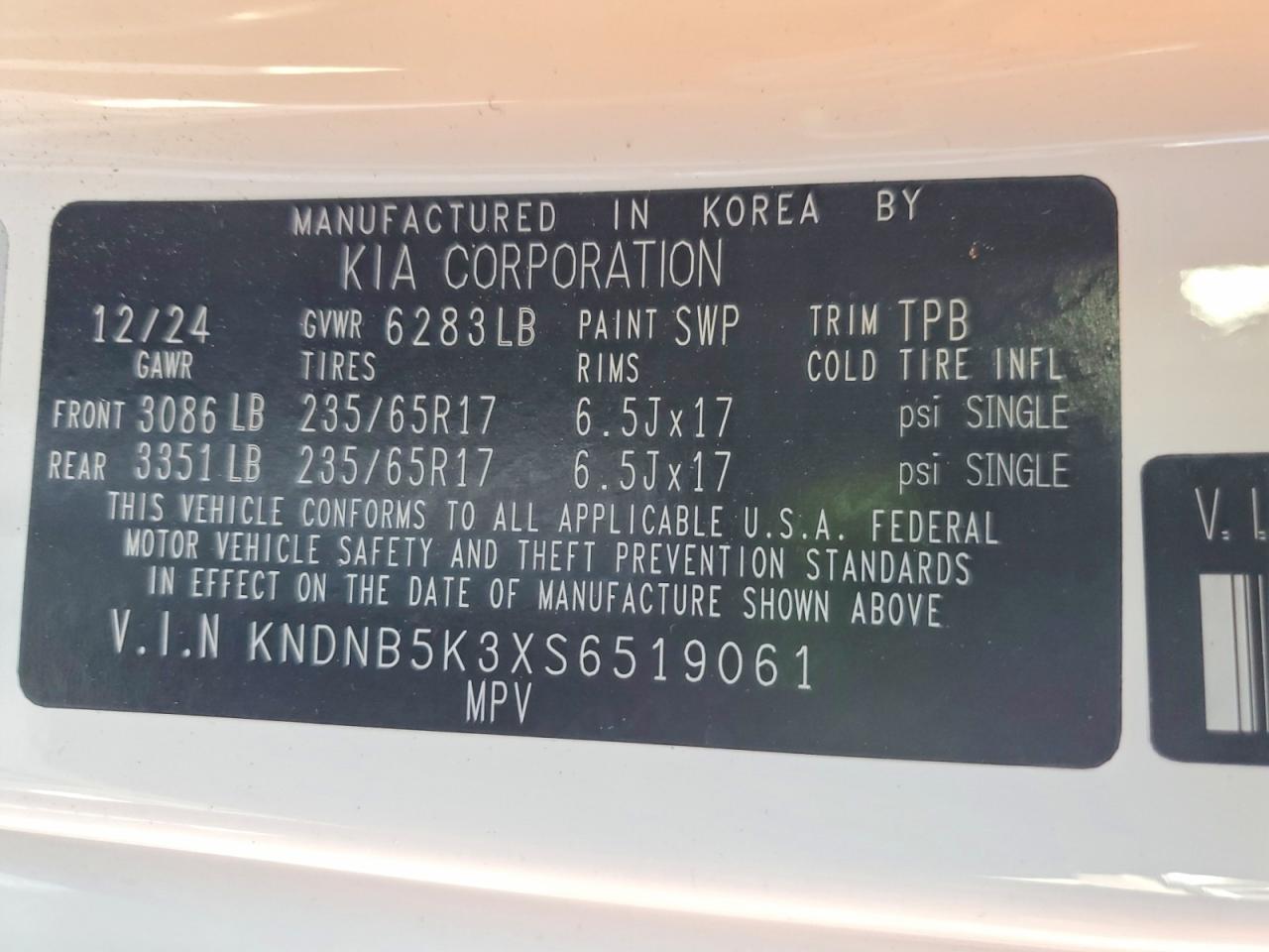 2025 KIA ALL OTHER